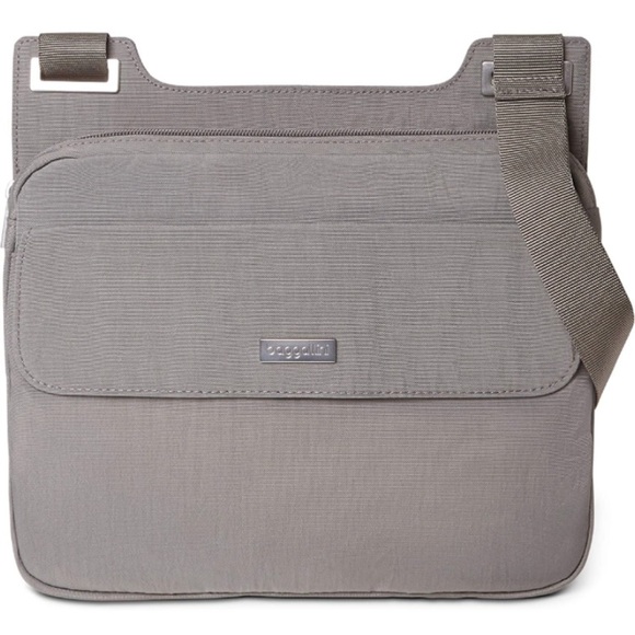 Baggallini Hailey gray (taupey) crossbody adjustable strap bag - Picture 1 of 16